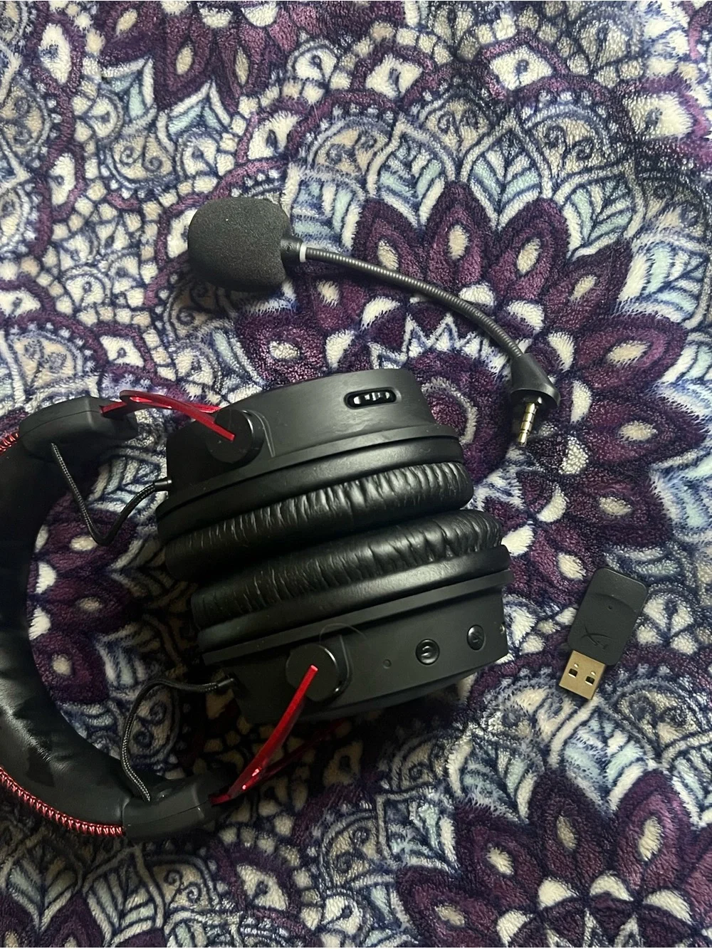 HyperX Wireless Over-Ear Gaming Headset - Black with Red Accents